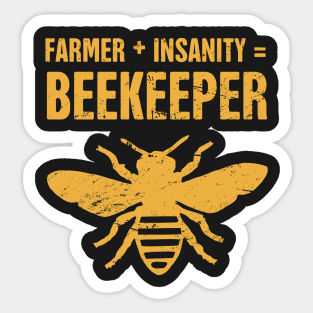 Funny Bee Keeper Design Sticker